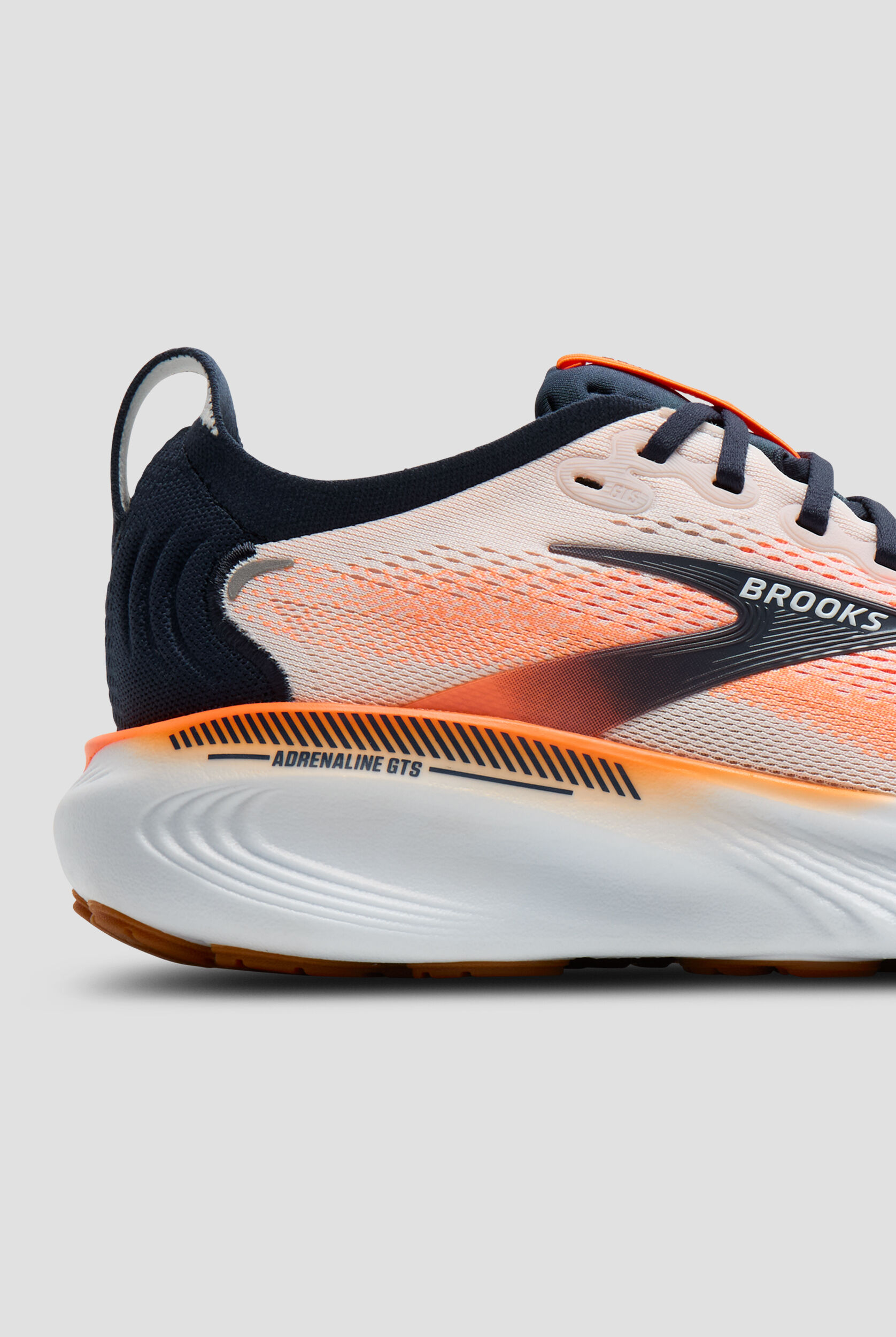 Brooks Men's Adrenaline GTS 25 White/Spellbound/Orange Athletic