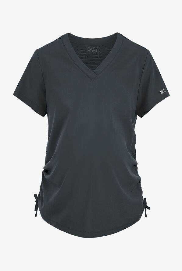 Blusa médica de maternidad Easy STRETCH Tori con espalda de malla refrescante para mujer - Pewter - 1