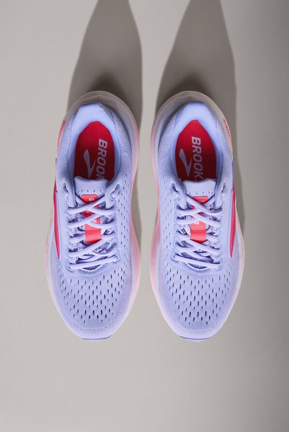 Zapatillas deportivas de enfermería Brooks Glycerin Max Blue Heron/Diva Pink/White con cordones para mujer - null - 2