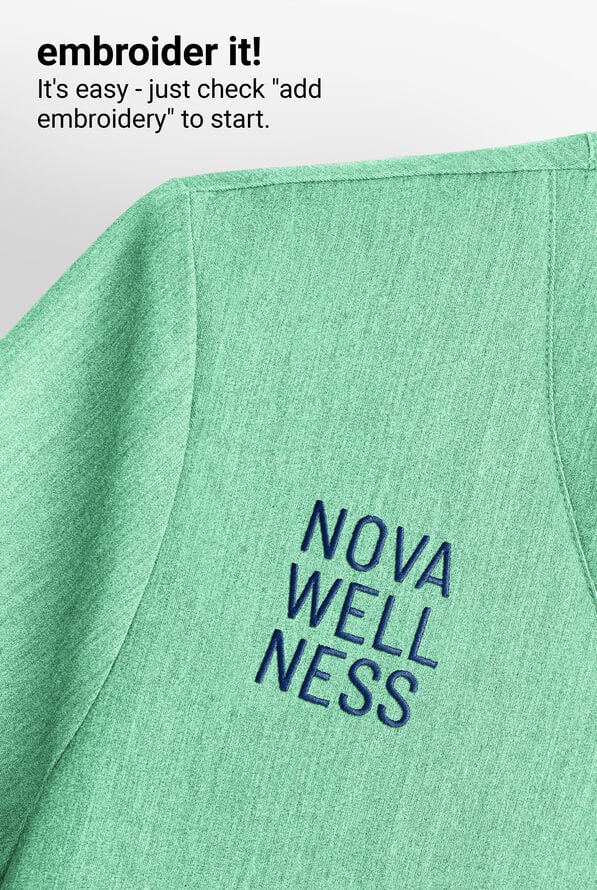 koi Basics Becca Women's 4-Pocket STRETCH V-Neck Scrub Top - Heather Jelly Mint - 5