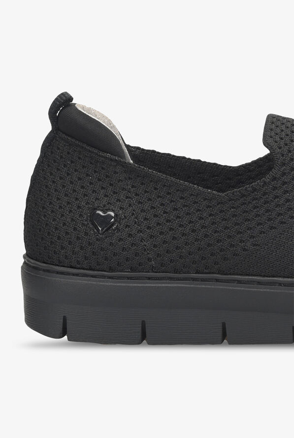 Nurse Mates Women's Adela II Black Woven Slip On Nursing Shoes - Black - 4