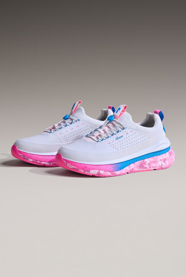 Clove Supercush&trade; Forte 2 Women's White Pink Marble Bungee Athletic Shoe - null - 3