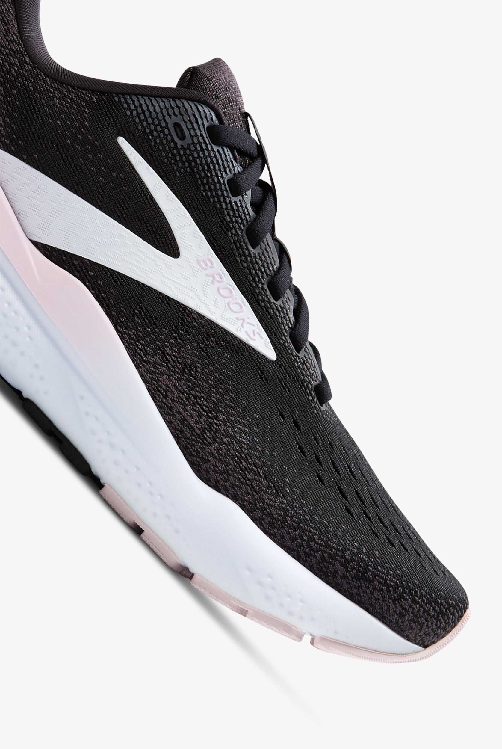 Brooks Women's Ghost 16 Black/ White/ Orchid Ice Athletic Lace Up