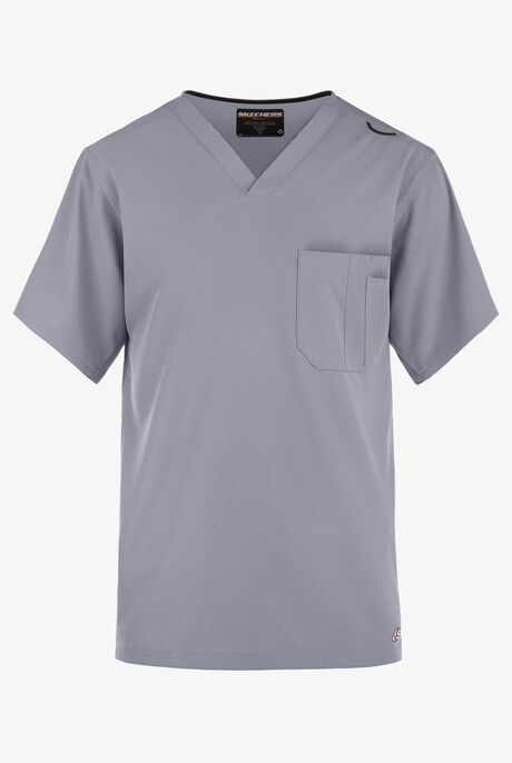 Skechers by Barco Structure Men's 1-Pocket STRETCH V-Neck Scrub Top