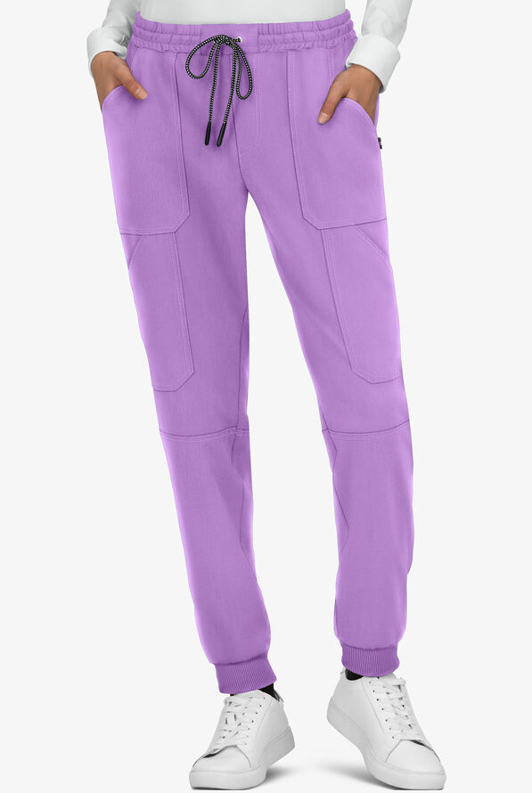 koi Next Gen Good Vibe Women's 7-Pocket STRETCH Jogger Scrub Pants - Wisteria - 1