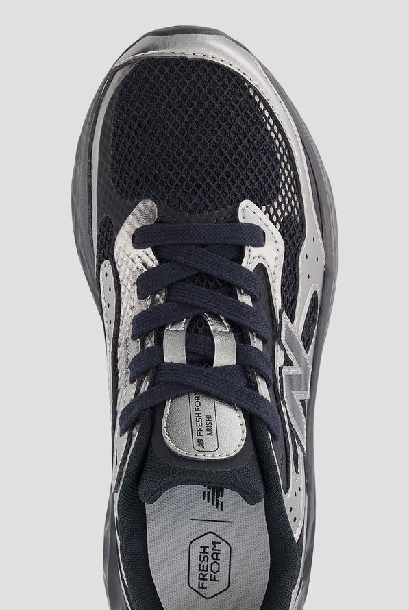 New Balance Women's Arishi Black/Dark Metallic Silver Athletic Lace Up Shoes - null - 2