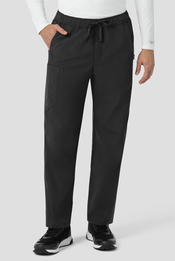 Carhartt FLD & RSCU Men's 6-Pocket STRETCH Straight Leg Cargo Scrub Pants - Black - 1