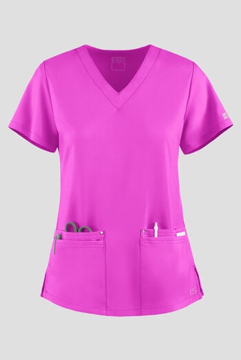 Easy STRETCH Lina Mitered Women's 4-Pocket V-Neck Scrub Top
