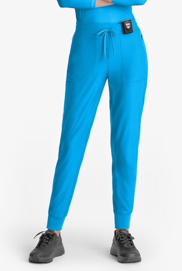 Skechers by Barco Slip-ins Pace Women's 5-Pocket STRETCH Cargo Jogger Scrub Pants - Bold Azure - 1