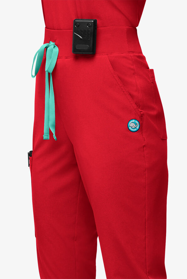 Easy Stretch EcoGrid Adela Women's 6-Pocket Jogger - Petite - Atomic Red - 4