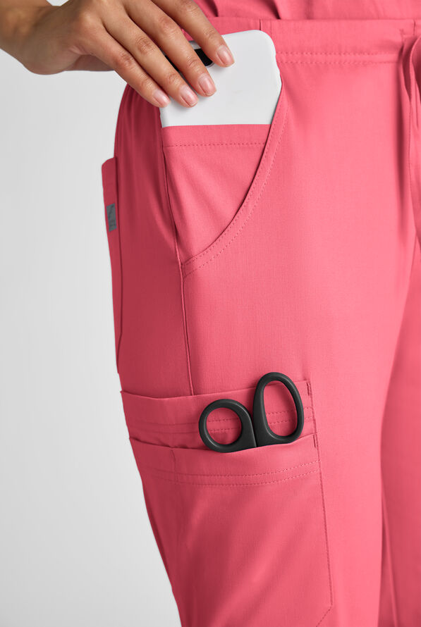 Butter-soft STRETCH Women's Scrub Set - Rouge Rose - 3