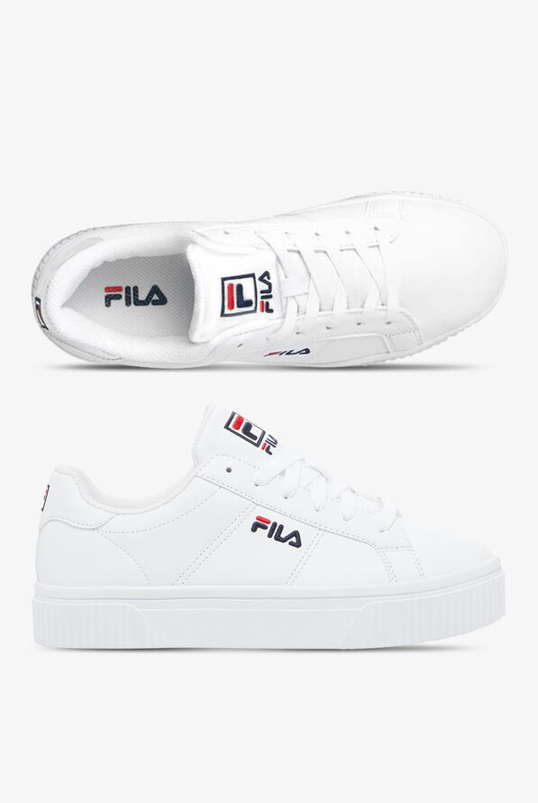 FILA Memory Panache 19 Women's Athletic Nursing Shoes - White/Navy/Red - 1