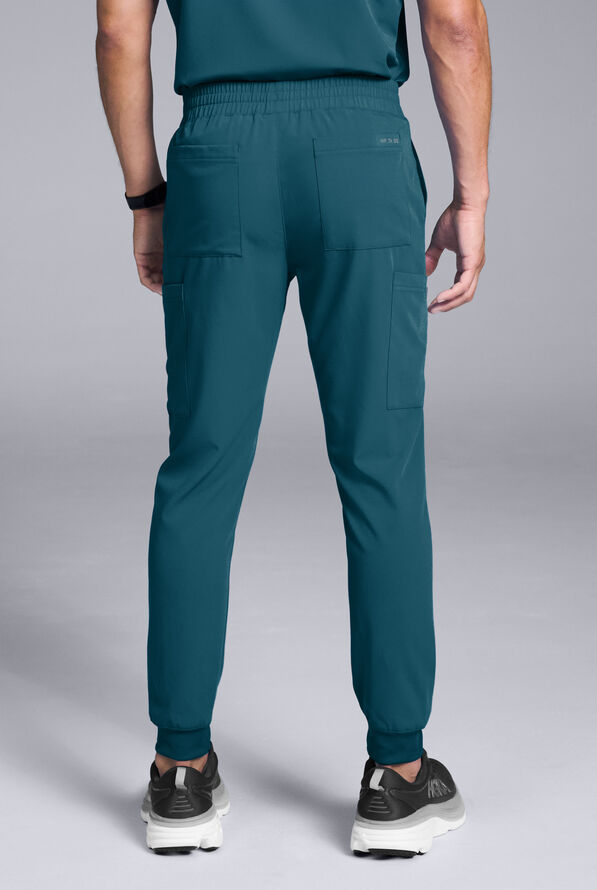 Pantal&oacute;n m&eacute;dico Hypothesis S-R Shift Ready estilo jogger con 8 bolsillos para hombre - Caribbean Blue - 3