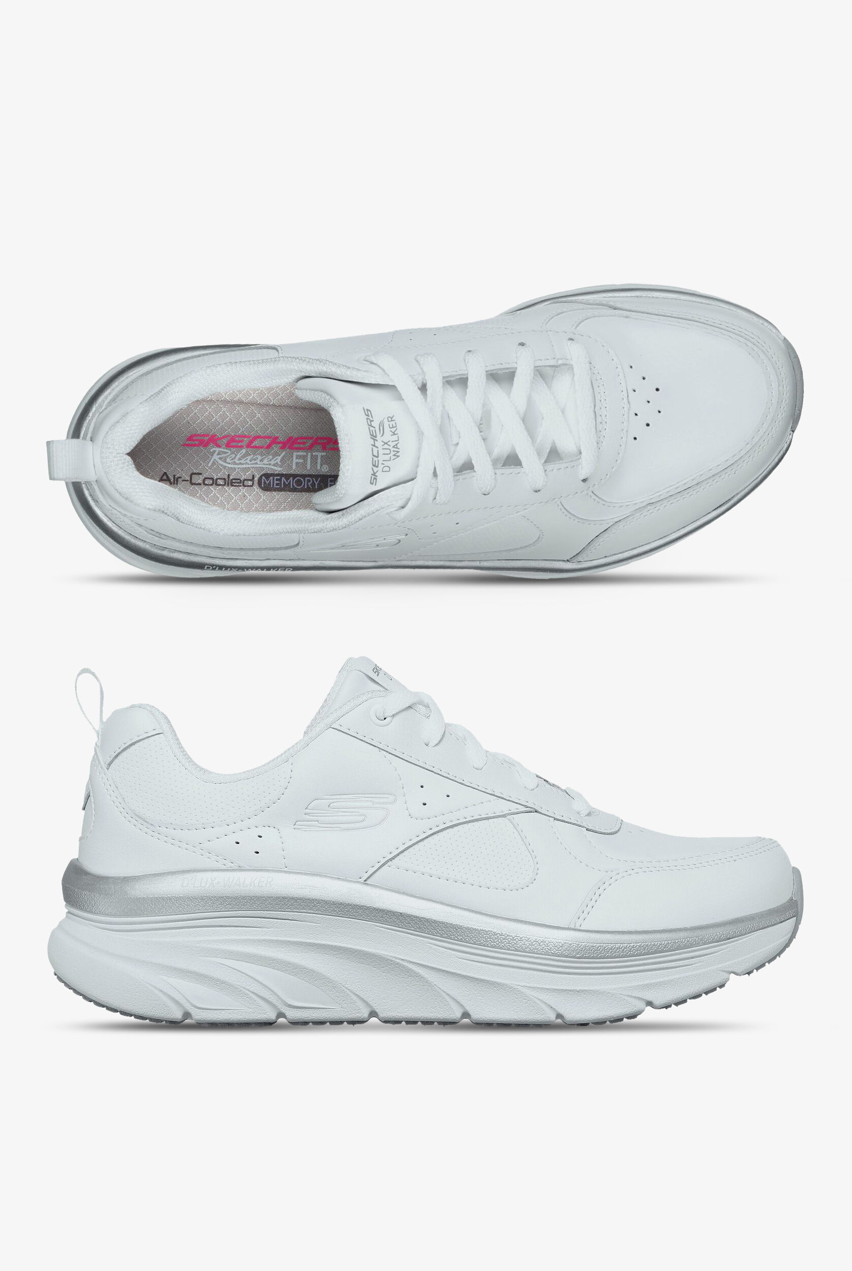 white leather lace up nursing shoes