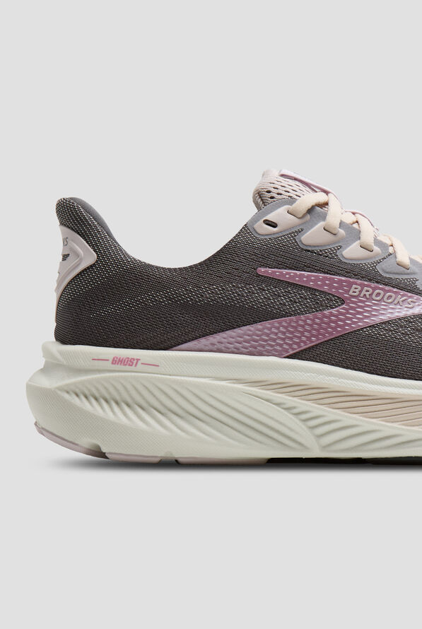 Brooks Women's Ghost 17 Poppy Seed/Pink/Bluewash Athletic Lace Up Shoes - null - 4