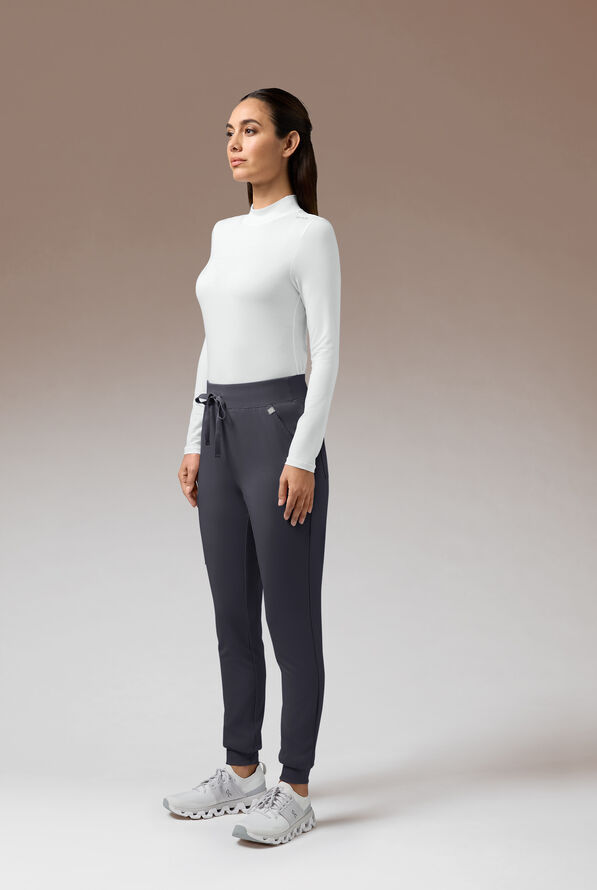 Camiseta m&eacute;dica manga larga Hypothesis Inner K STRETCH de punto tejido con cuello de imitaci&oacute;n para mujer - White - 3