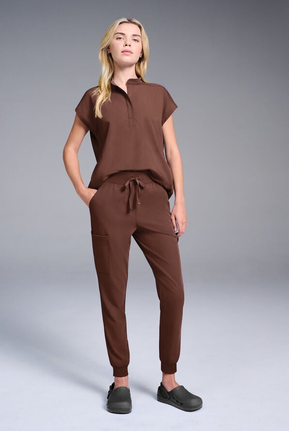 Hypothesis Women's Base 6-Pocket Jogger Scrub Pant - Bitter Chocolate - 5