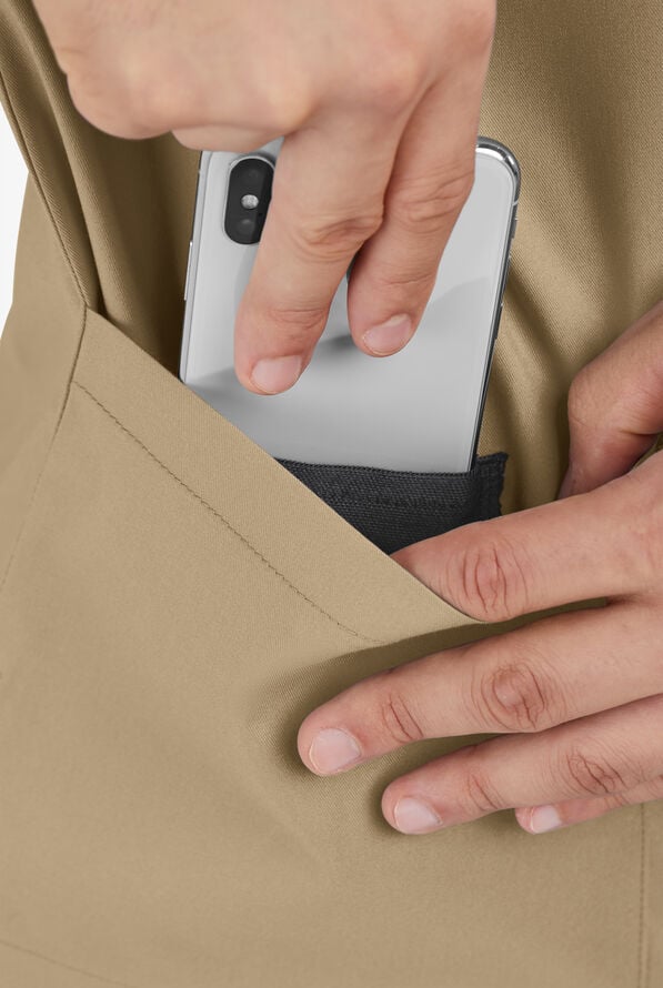 Advantage STRETCH Men's 6-Pocket V-Neck Scrub Top - Golden Sand - 4