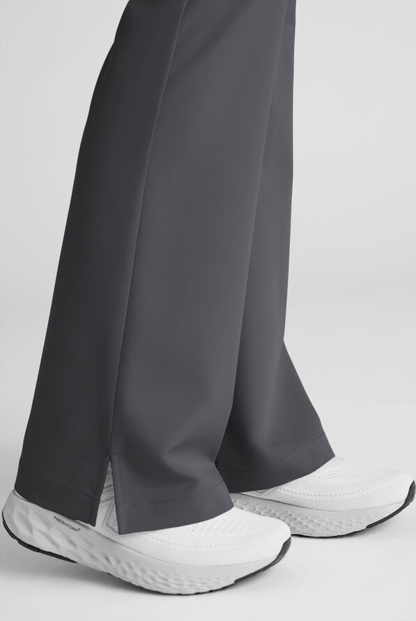 ReSurge Avon Women's 7-Pocket Flare Leg Cargo Scrub Pant - Petite - Pewter - 6