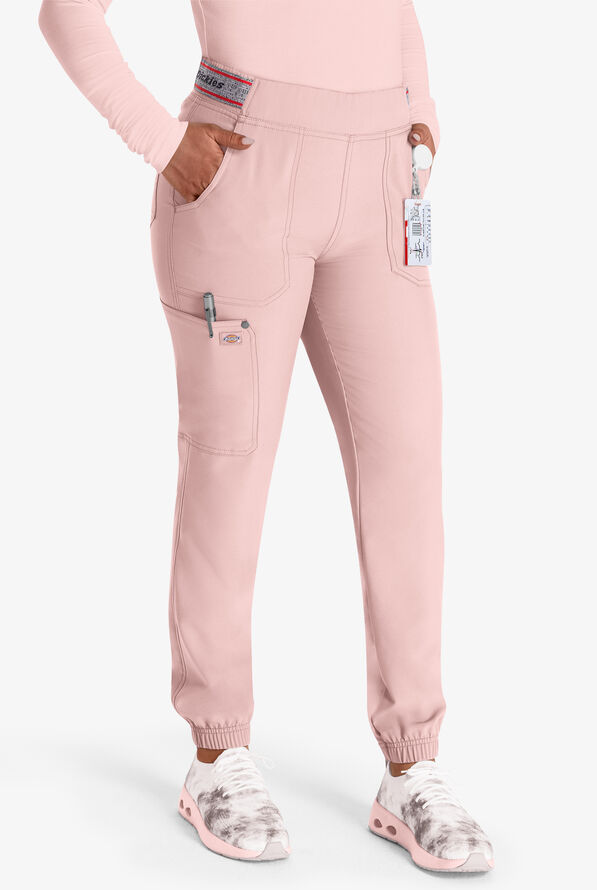 Dickies EDS NXT Women's 5-Pocket Cargo Jogger Scrub Pants - Canyon Rose - 1