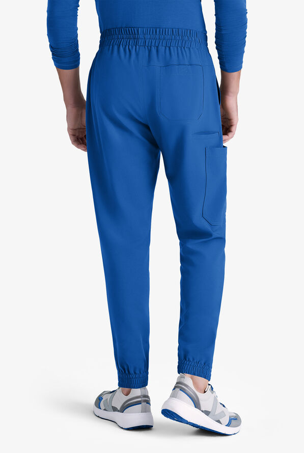 Grey's Anatomy by Barco Evolve STRETCH Voyager Men's 5-Pocket Cargo Jogger Scrub Pants - Royal - 3