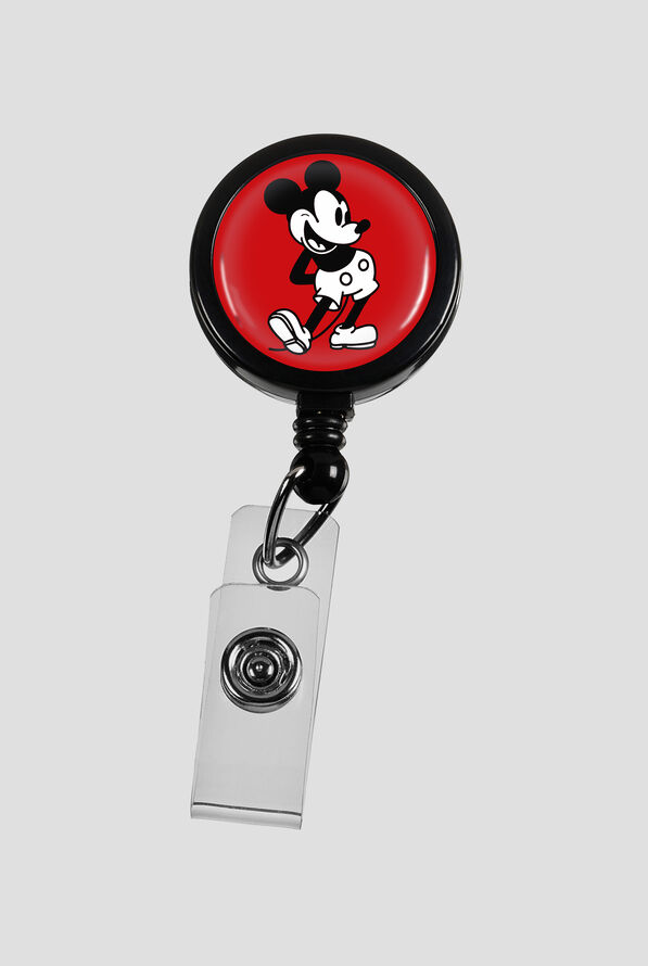 Prestige Retracteze™ Steamboat Willie Button Snap ID Badge Holder - null - 1