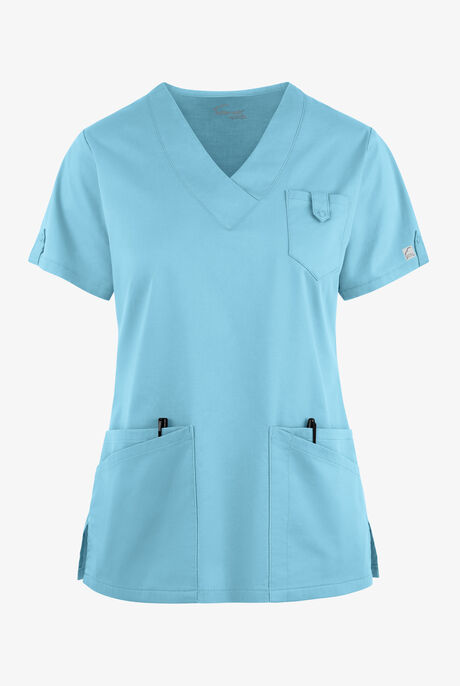 Butter-Soft STRETCH Women's 6-Pocket V-Neck Scrub Top