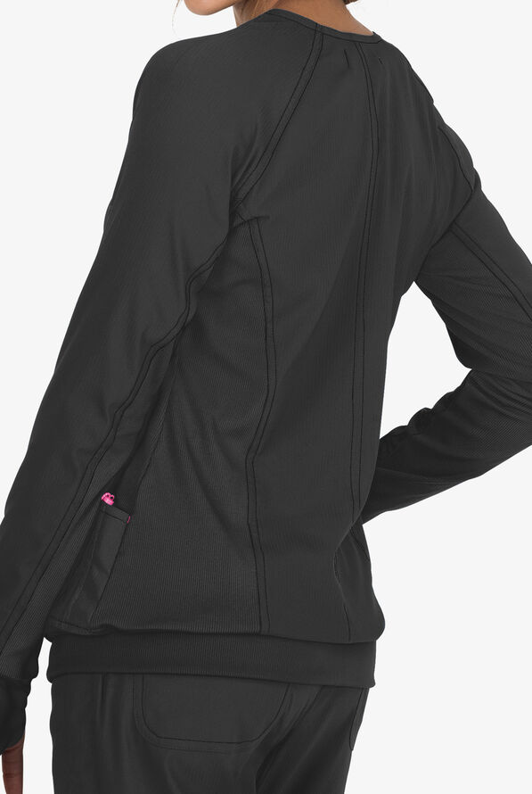 Chaqueta m&eacute;dica koi Lite&trade; Clarity con cremallera y 3 bolsillos para mujer - Black - 4