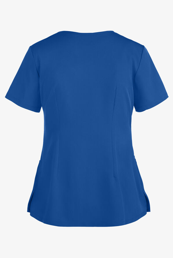 HH Works by Healing Hands Monica Women's 4-Pocket STRETCH V-Neck Scrub Top - Royal - 3