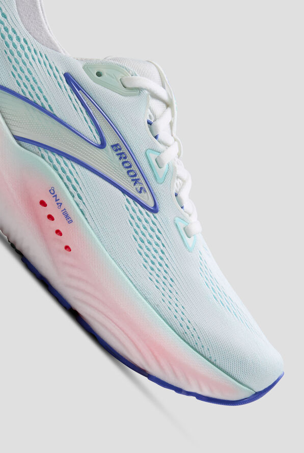 Brooks Women's Glycerin GTS 22 White/Limpet Shell/Amparo Blue Athletic Lace Up Shoes - null - 3