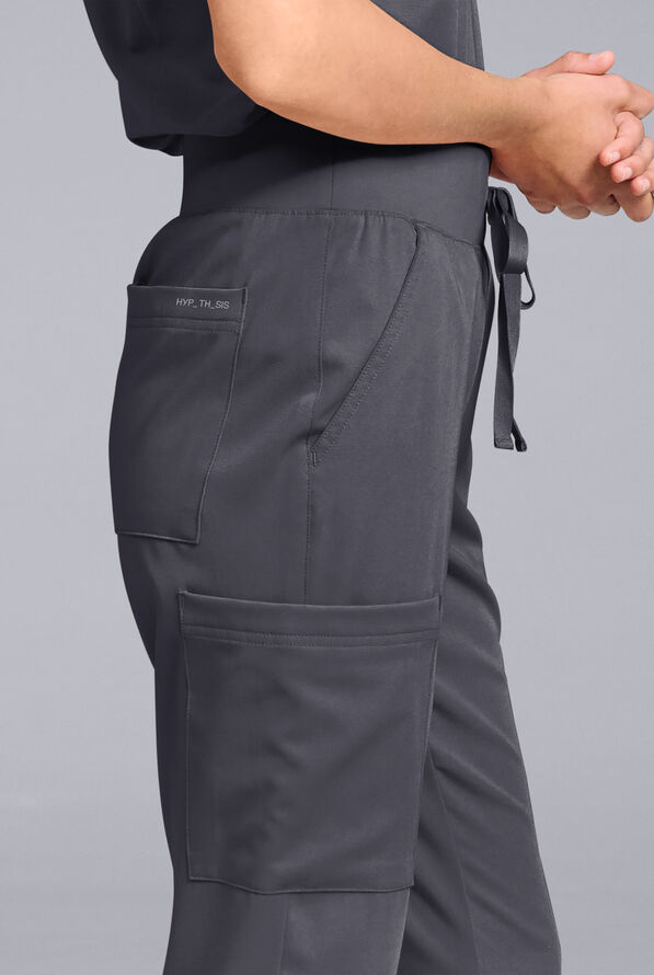 Hypothesis Women's Base 7-Pocket Straight Leg Cargo Scrub Pant - Tall - Pewter - 4