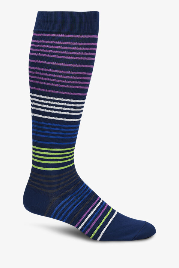 Nurse Mates Navy Multi Stripe Men's 12-14 mmHg Compression Socks - null - 1