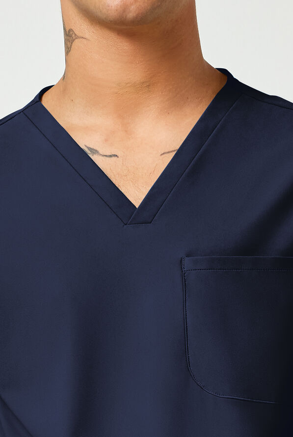 Camisa m&eacute;dica Infinity PURSUIT STRETCH con cuello en V y 3 bolsillos para hombre - Navy - 3