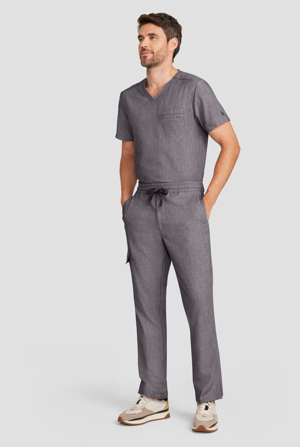 Pantal&oacute;n m&eacute;dico Healing Hands Quest STRETCH con cord&oacute;n y 5 bolsillos para hombre - Heather Ash - 4