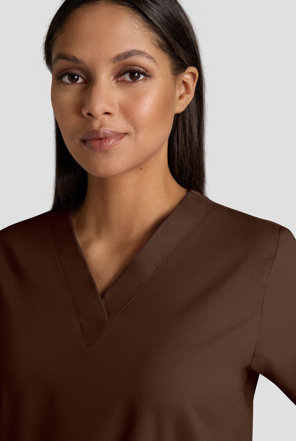 Strictly Scrubs Women's 4-Pocket Scrub Set - Coffee Bean - 3