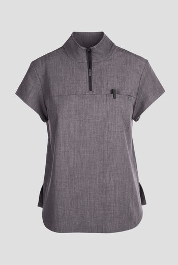 Healing Hands Quest Women's 1-Pocket STRETCH Tuck In Half Zip Collar Scrub Top