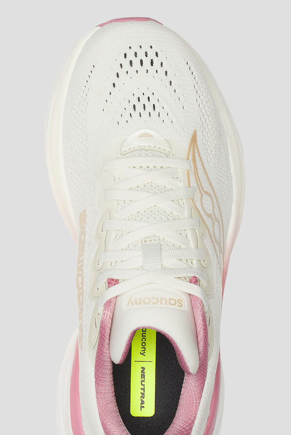 Saucony Women's Ride 19 Vanilla / Mauve Athletic Lace Up Shoes - null - 2