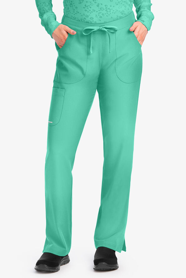 Skechers by Barco Reliance Women's 3-Pocket STRETCH Cargo Drawstring Scrub Pants - Light Jade - 1