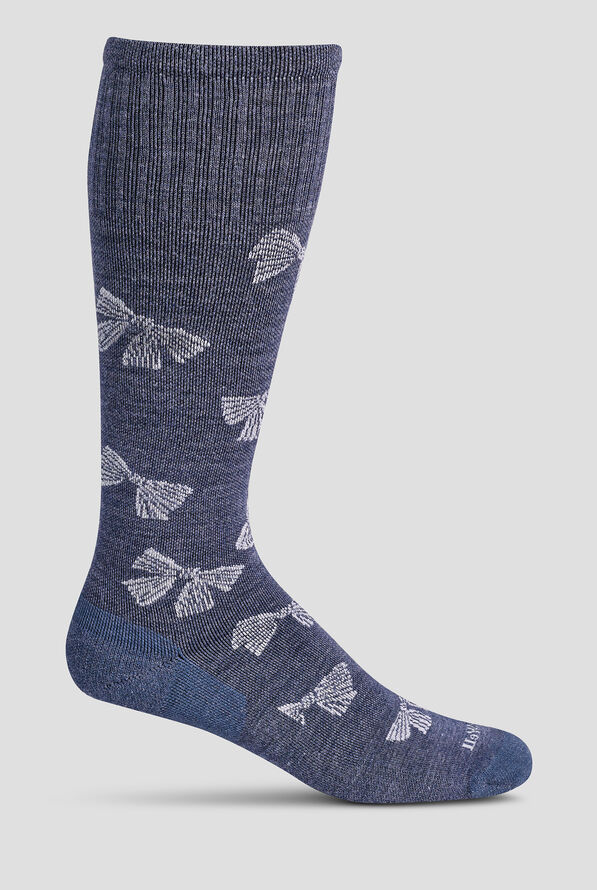 Calcetines de compresión Sockwell Bows Denim para mujer - 15-20mmHg - Denim - 1