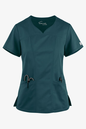 Butter-Soft STRETCH Women's 4-Pocket Sweetheart Neck Scrub Top