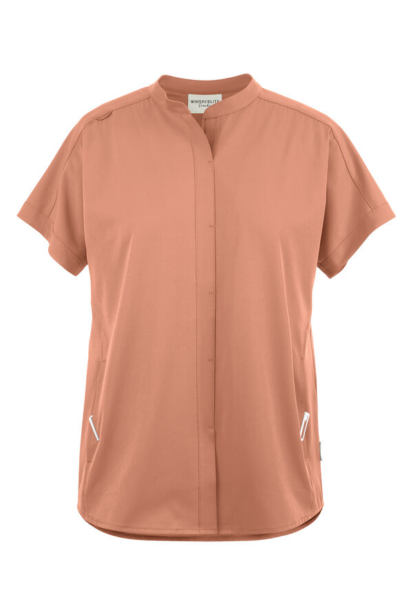 WhisperLite Women’s Aerin 3-Pocket Oversized Dolman Sleeve Scrub Top - Terracotta - 6