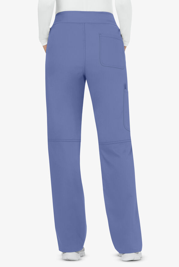 Cherokee Workwear Revolution Women's 4-Pocket STRETCH Pull-On Cargo Scrub Pants - Ceil Blue - 3