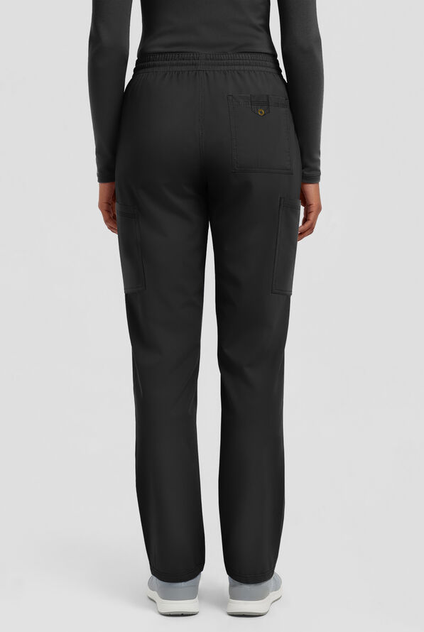Dickies Forge Women's 6-Pocket Straight Leg Cargo Scrub Pants - Black - 2