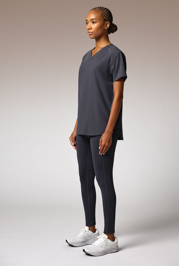 Blusa m&eacute;dica Hypothesis STRETCH estilo t&uacute;nica con 2 bolsillos para mujer - Pewter - 6