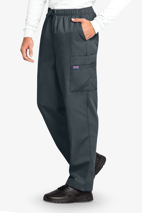 Pantal&oacute;n m&eacute;dico Cherokee Workwear estilo cargo con 5 bolsillos para hombre - Pewter - 3