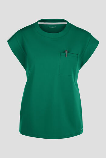 Cherokee Achieve Women's 1-Pocket STRETCH Raglan Sleeve Crew Neck Knit Scrub Top