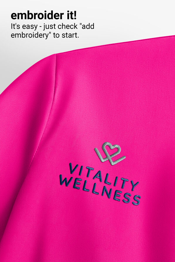 Med Couture Insight Women's 2-Pocket Flutter Sleeve V-Neck Scrub Top - Aurora Berryalis - 3