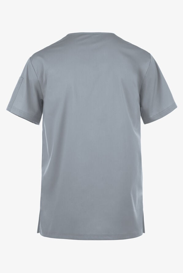 Camisa médica UA Butter-Soft STRETCH con cuello en V y 5 bolsillos para hombre - Silver - 2