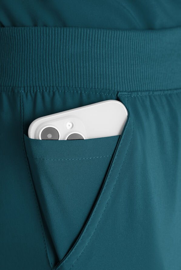 Conjunto de uniforme m&eacute;dico Easy STRETCH con 10 bolsillos para mujer - Caribbean Blue - 7