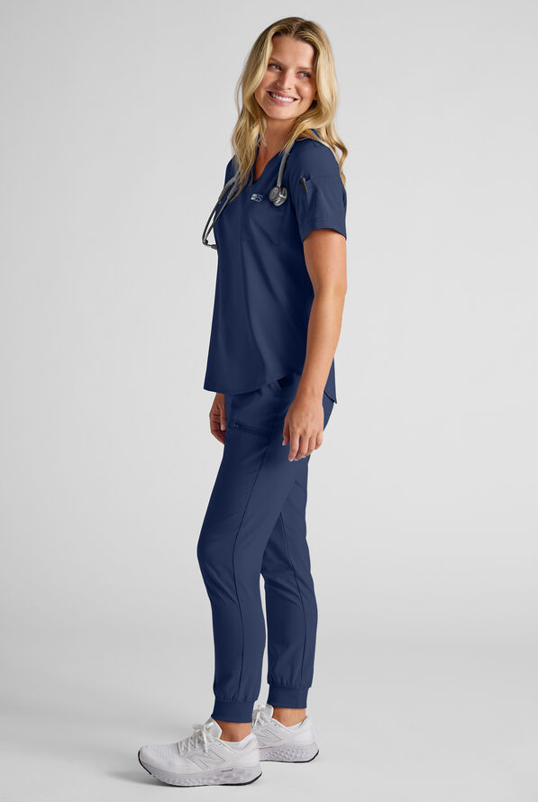 Easy STRETCH Women's Scrub Set - Navy - 3